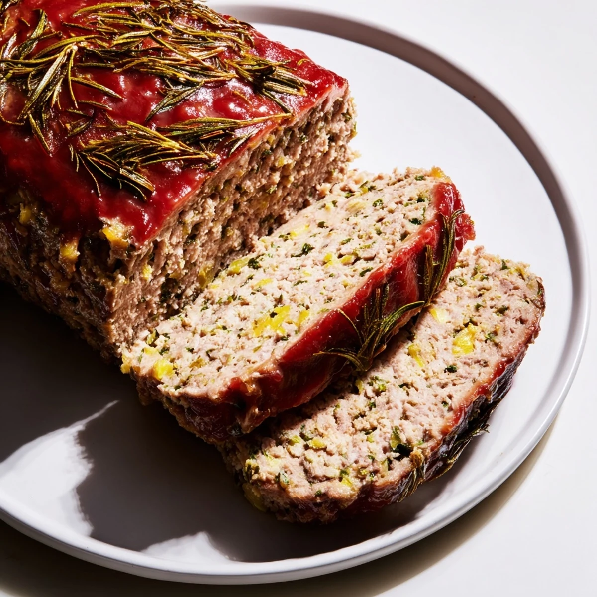 Savory Everyday Herb-Sprigged Turkey Meatloaf, baked to golden perfection, ready for serving with sides.