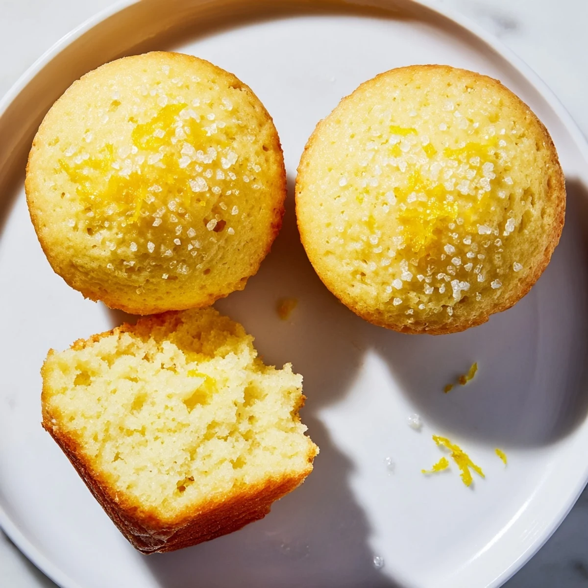 Freshly baked Simple Sweet Lemon Zest Muffins, tender and zesty, make a wonderful brunch choice.
