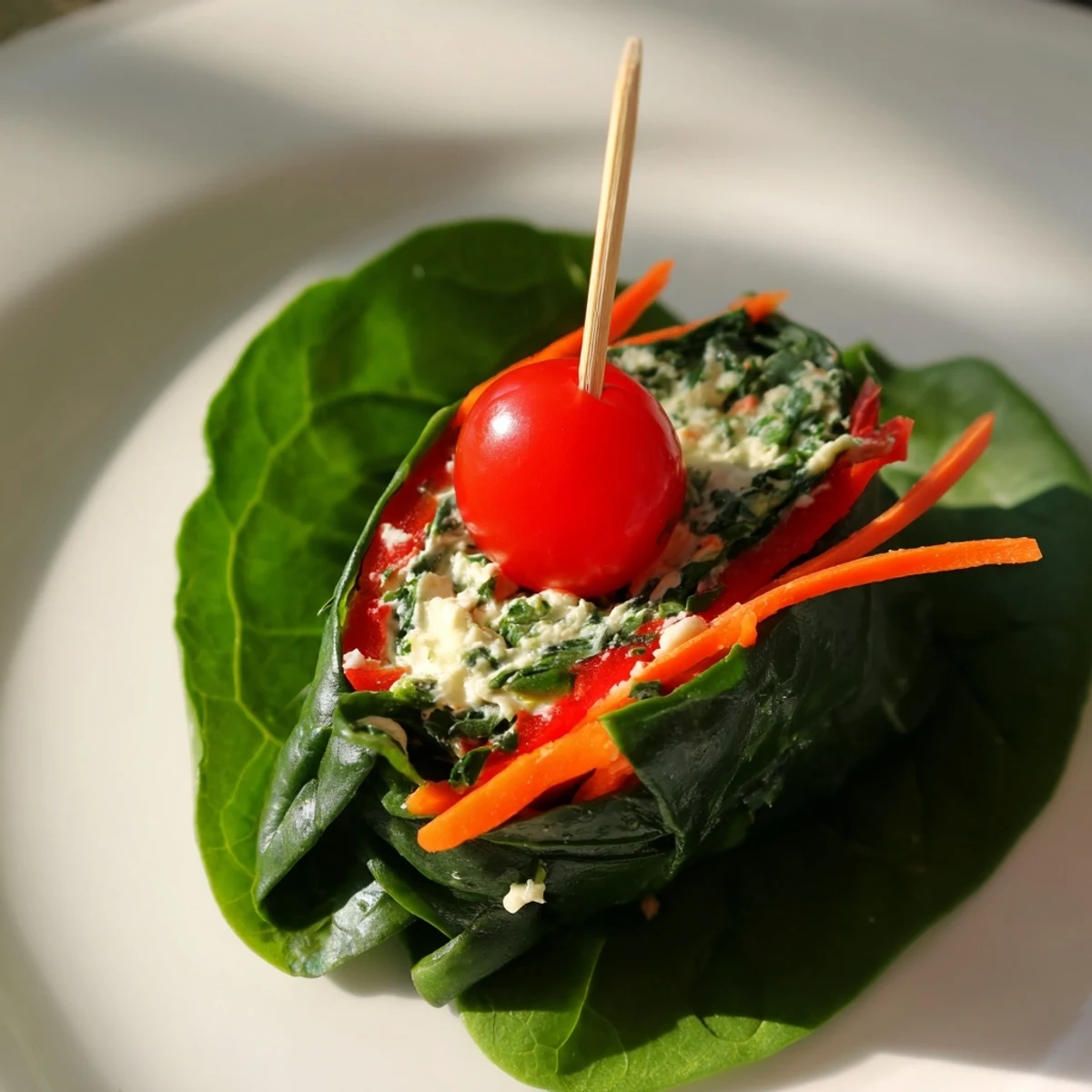 Delicious Holly Leaf Spinach Wraps boast a creamy filling and are perfect for a healthy snack or appetizer.