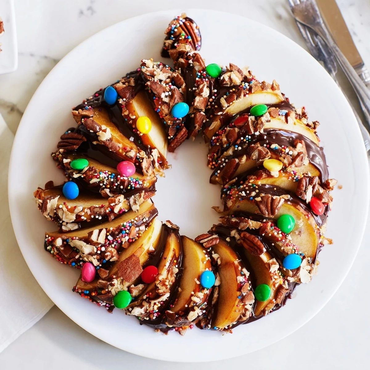 Caramel Apple Slice Wreath