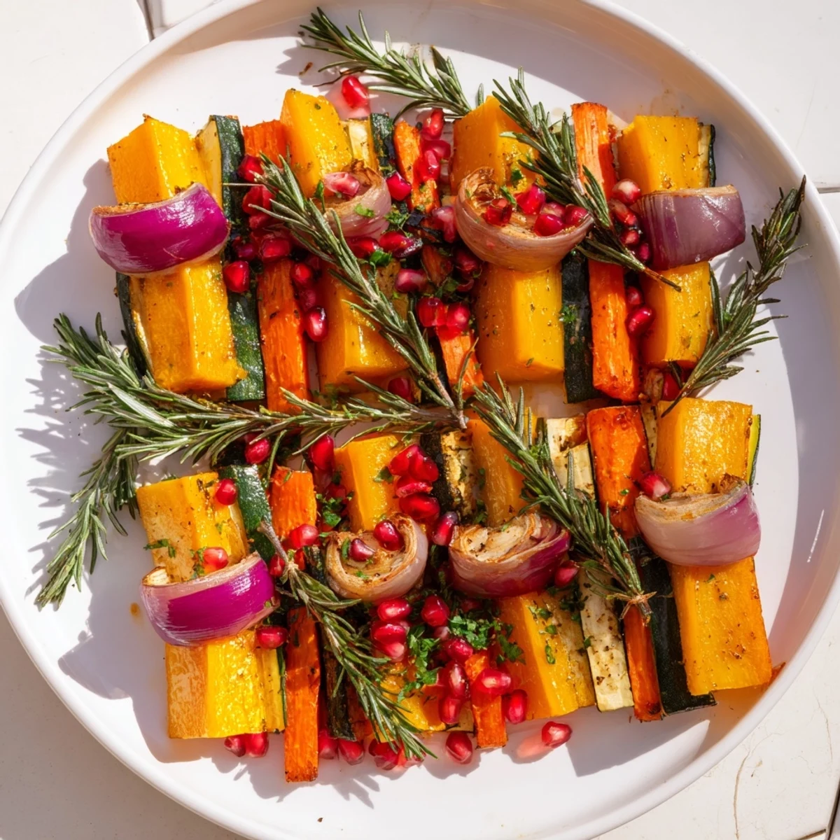 Freshly roasted, vibrant Christmas Present Veggie Crates: a visually stunning and flavorful vegetarian side dish.