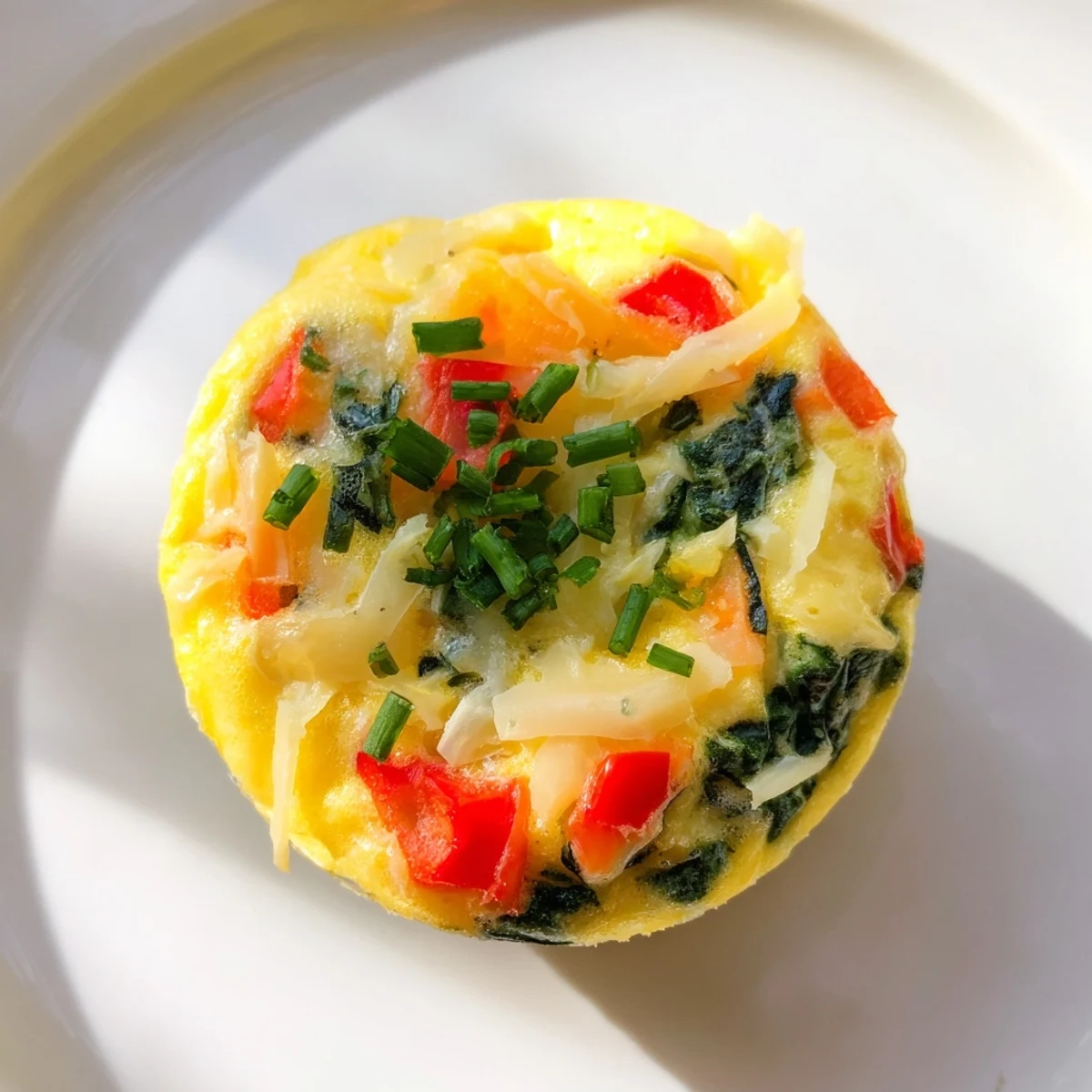 Golden-brown baked Mini Crustless Quiches filled with spinach, ready for a healthy brunch.