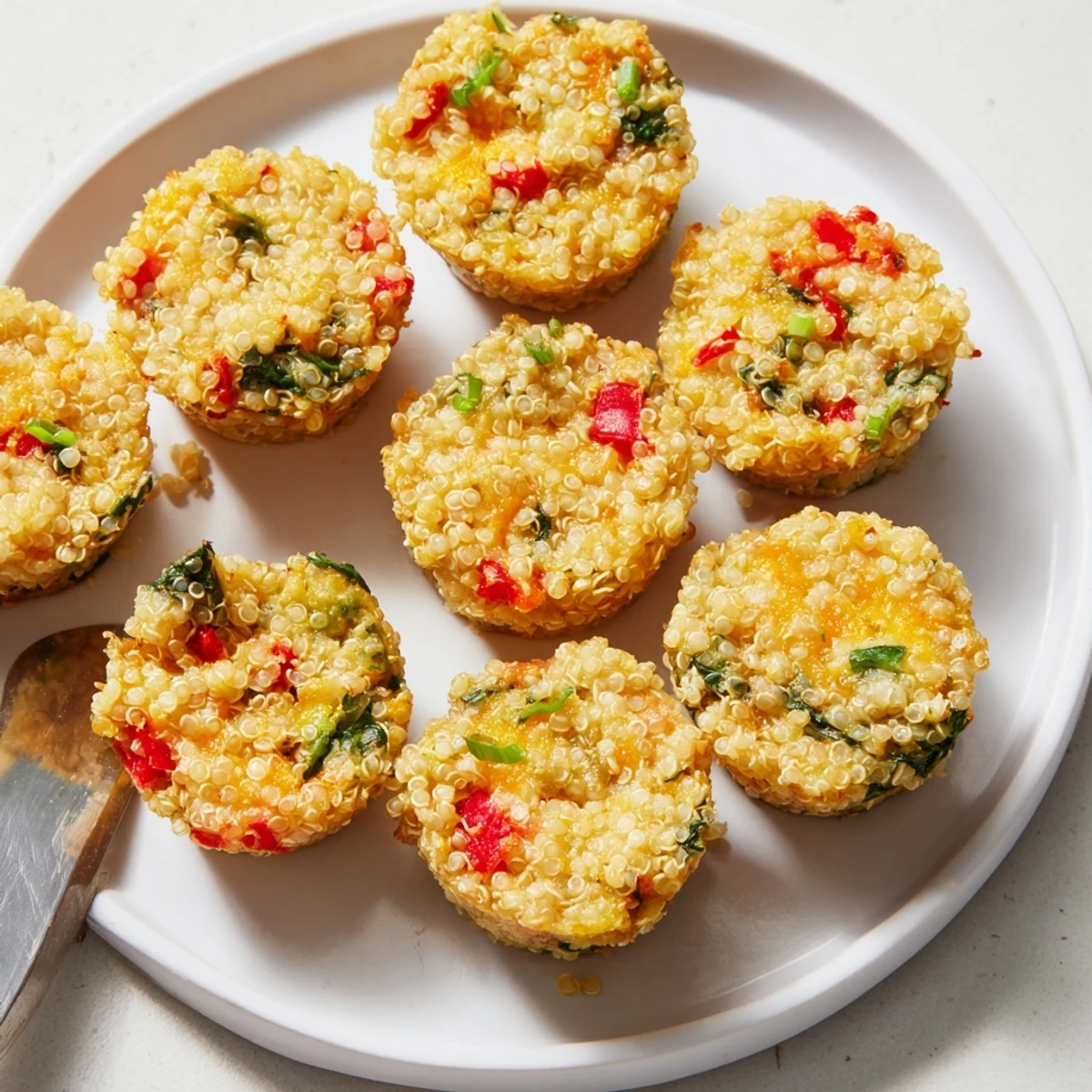 Enjoy these flavorful Baked Cheddar Quinoa Bites with melted cheese and fresh spices; a simple recipe.