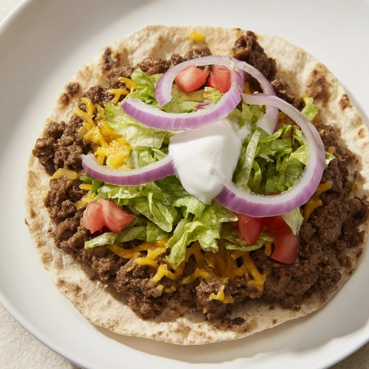 Golden-brown Crispy Smash Tacos, loaded with cheese and fresh toppings, are the perfect Tex-Mex meal idea.