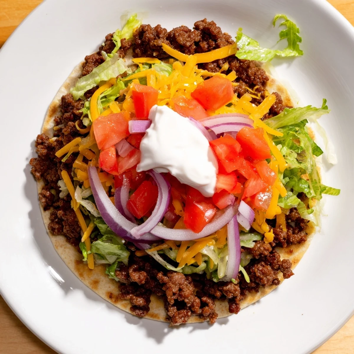 Freshly assembled Crispy Smash Tacos show a close-up of the flavorful, crispy beef and layered toppings.