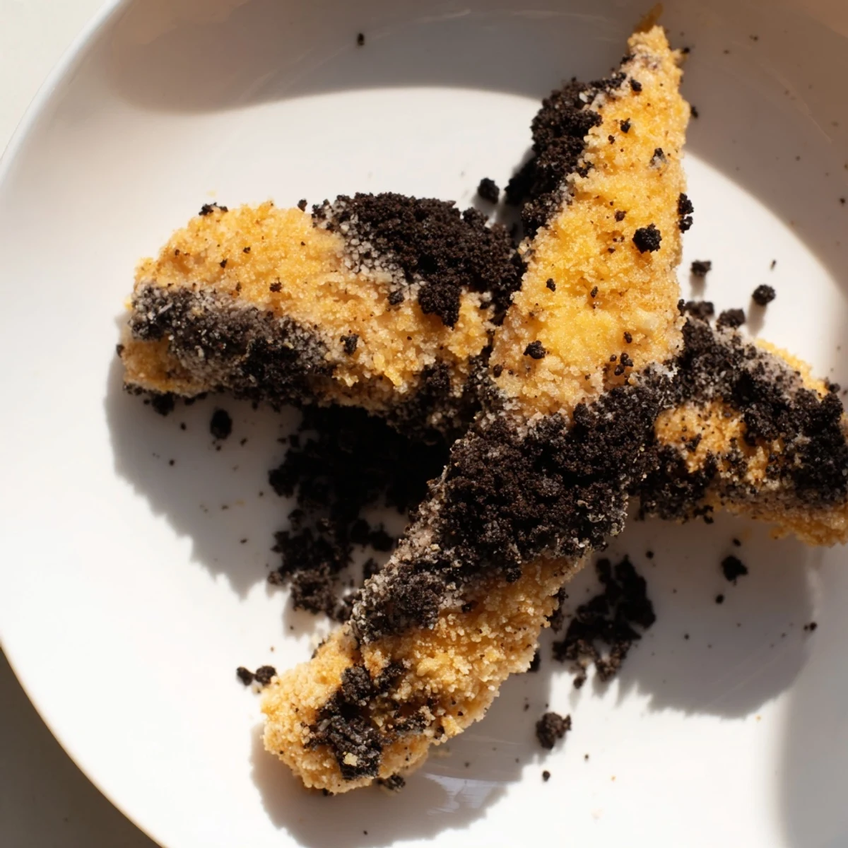 Close-up of freshly fried, indulgent DIY KFC Oreo Krusher-Inspired Fried Chicken Tenders—sweet and savory deliciousness!