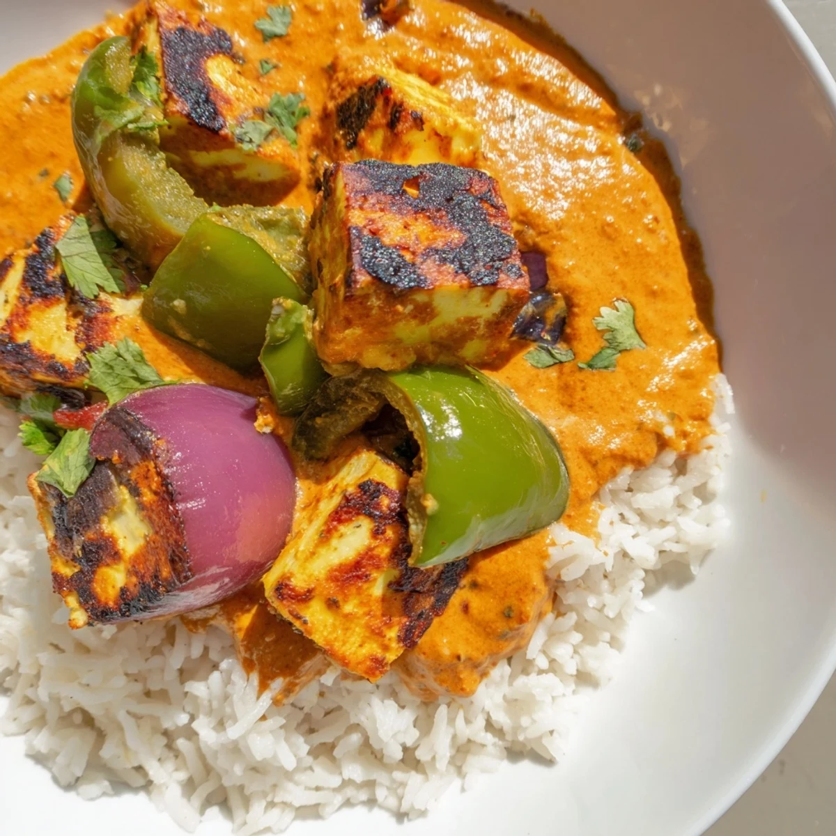 Tender grilled paneer cheese and flavorful sauce make this Paneer Tikka Masala an amazing dinner.
