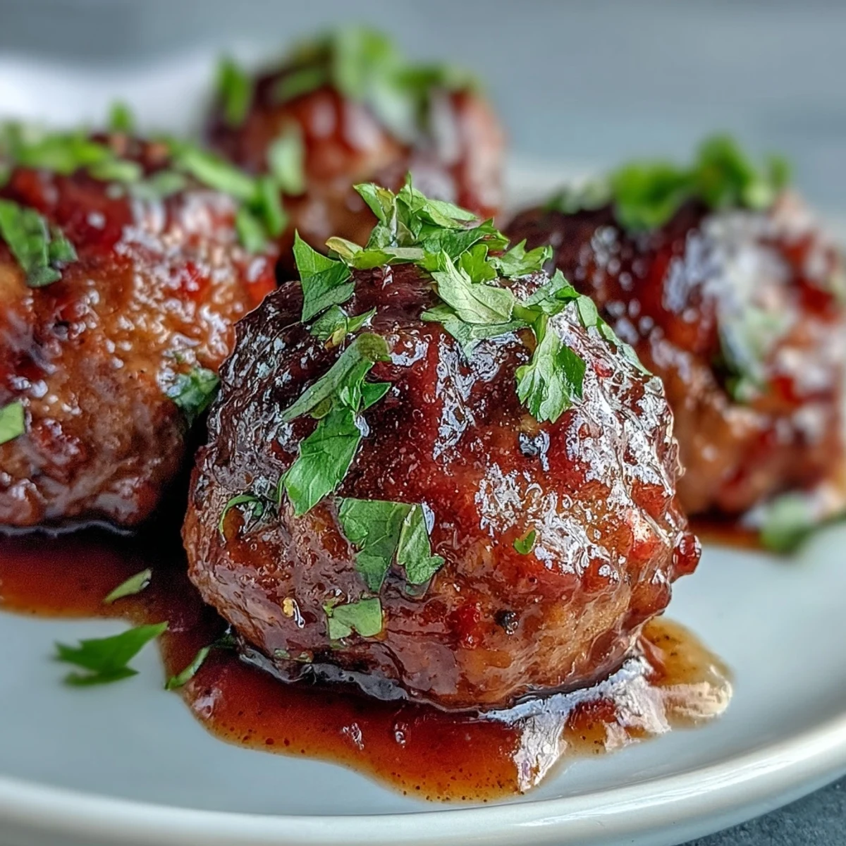 Easy Sweet and Sour Crock Pot Meatballs simmer in a tangy, glossy sauce, served steaming hot from the slow cooker on a serving platter.