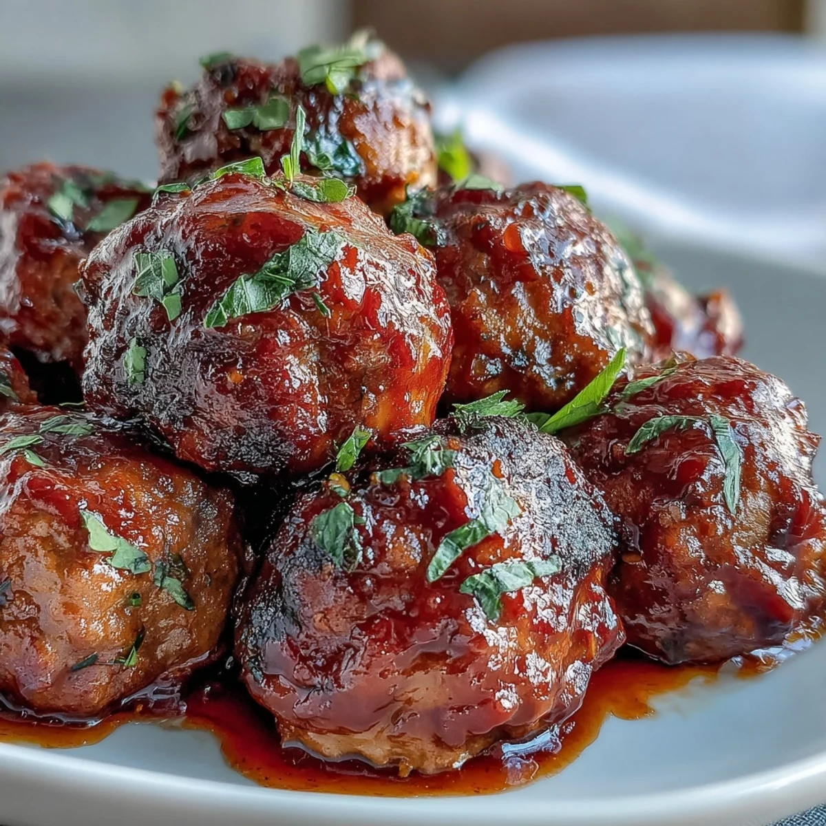 Sweet and tangy Slow Cooker Peach Glazed Meatballs spooned over fluffy white rice for a hearty American family dinner.