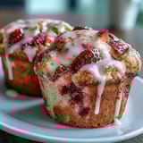2. Fluffy muffins bursting with fresh strawberries and zesty lemon, finished with a tangy sweet glaze for extra flavor.  