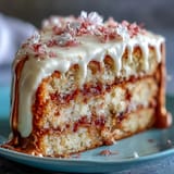 Decadent Rosé Velvet Cake crowned with rich frosting and flowing edible gold.