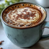 Creamy Adaptogens Latte featuring ashwagandha, reishi, and sweet maple syrup.