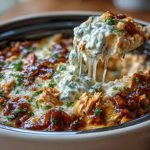 A bowl of creamy Crock Pot Buffalo Chicken Dip topped with melted cheese and scallions, served with crunchy celery sticks and tortilla chips.