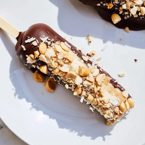Frozen Banana Chocolate Pops