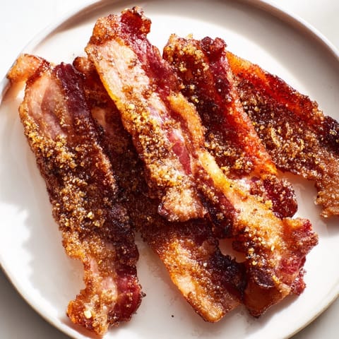 Extra-thick spiced brown bacon
