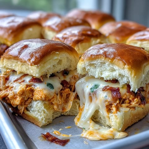 Freshly baked Pizza Dip Sliders with a bubbling cheese top, served on a rustic board with celery sticks and ranch dipping sauce.