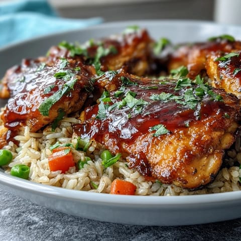 Bold Honey BBQ Chicken Rice