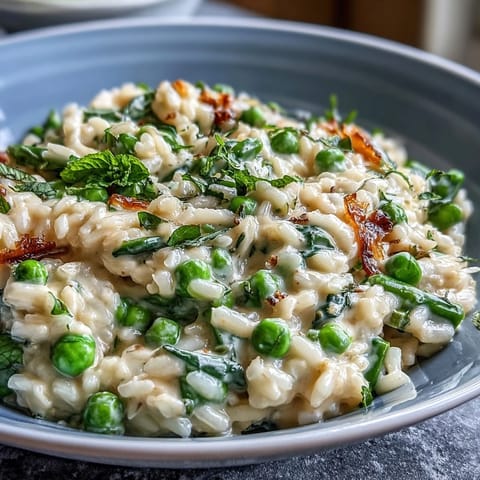 Spring Pea Mint Risotto