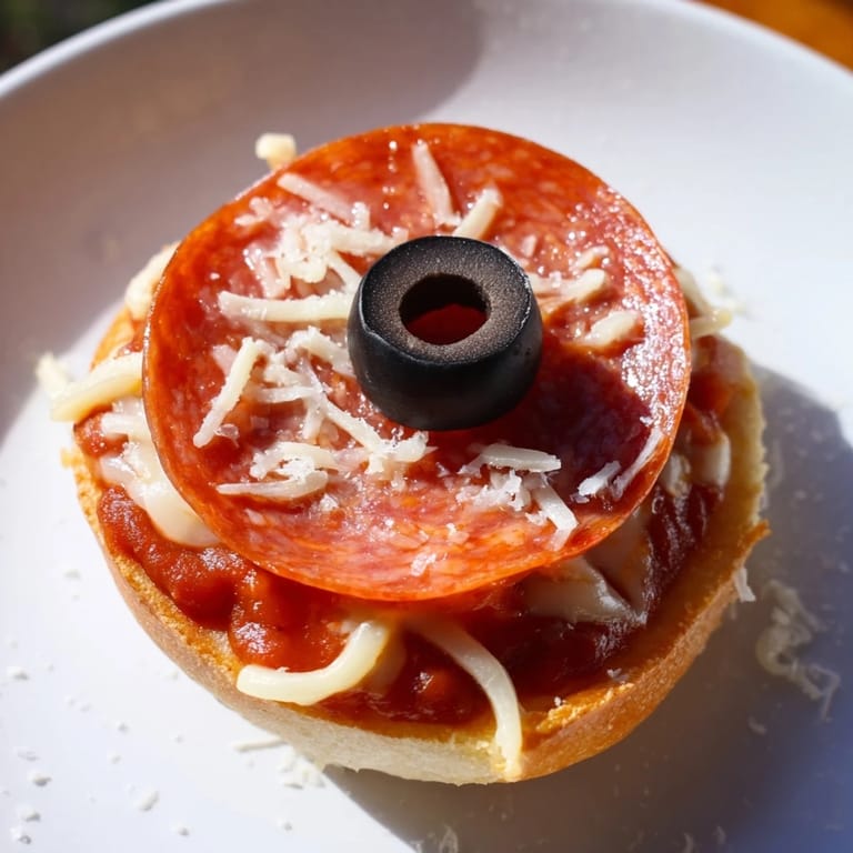 Gooey Santa Belt Mini Pizza Bites, a festive appetizer loaded with cheese and pepperoni for Christmas.