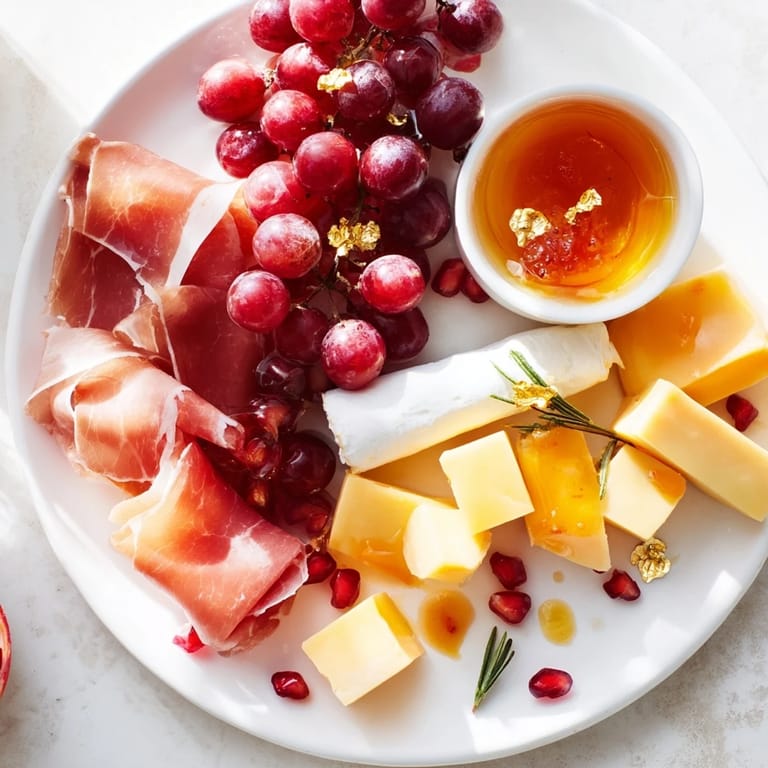 A beautifully arranged Twelve Days of Christmas Snack Board, showcasing a variety of delicious items perfect for sharing.