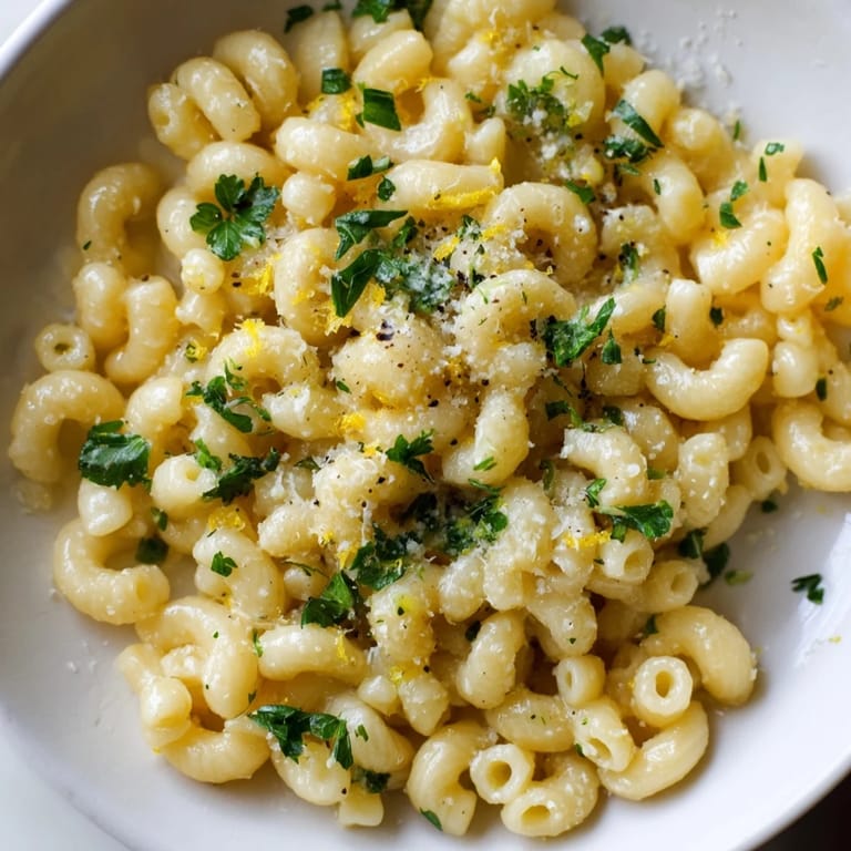 This creamy garlic butter ditalini dish presents a comforting dinner with the aroma of garlic and butter.