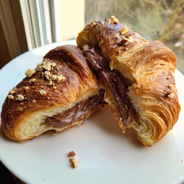 Crispy, decadent 3-Ingredient Nutella Croissants: imagine the flaky layers contrasted with rich, oozing Nutella inside.