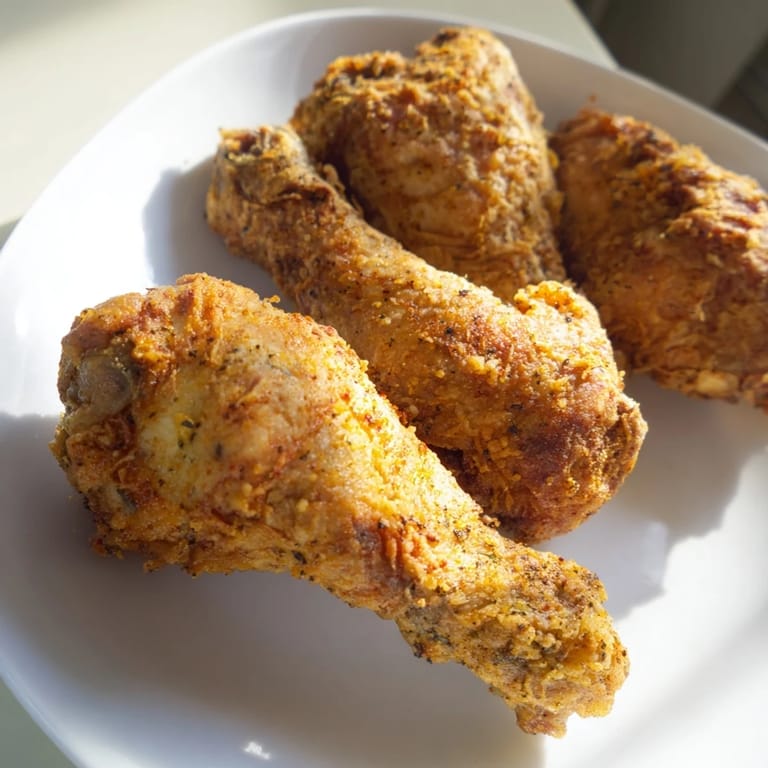 This image shows crispy, juicy KFC Crispy Chicken, perfect for a family dinner with side dishes.
