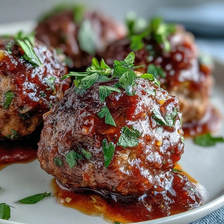 Tender Slow Cooker Peach Glazed Meatballs served on a platter with toothpicks, perfect for a family appetizer or party.