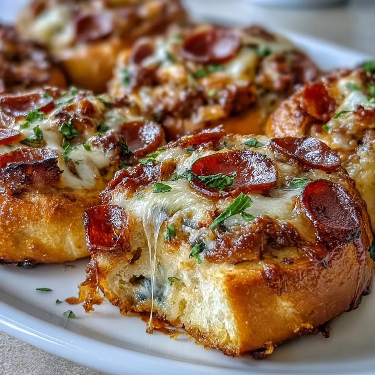 Homemade Irresistible High Protein Pepperoni Pizza Rolls served with warm pizza sauce dip on a rustic wooden table.