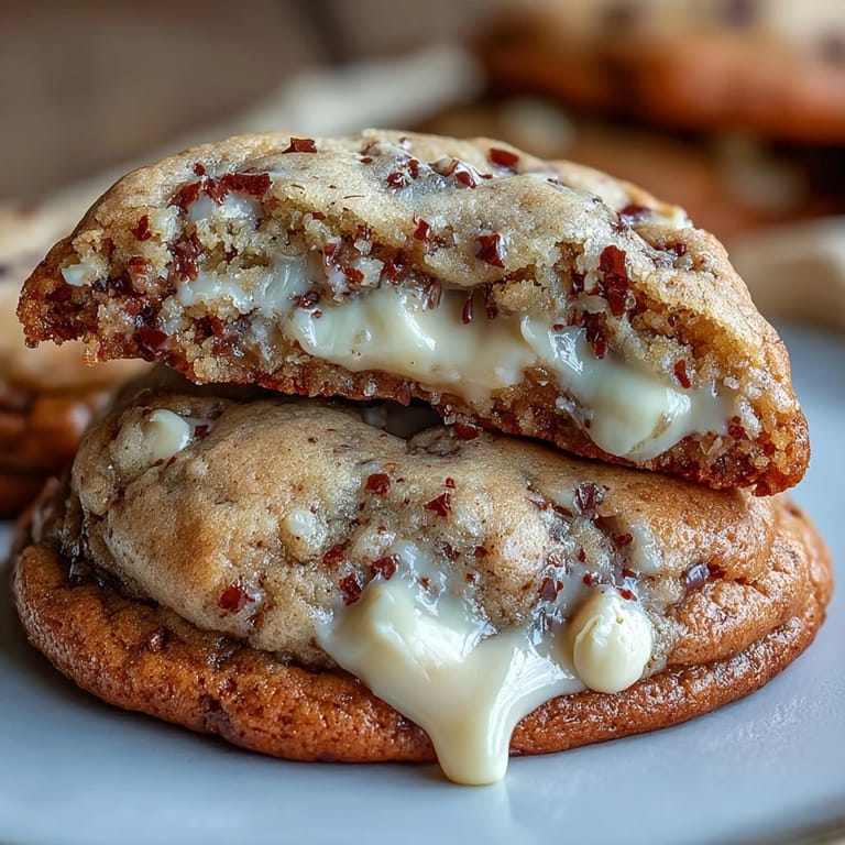 Stack of golden Hojicha White Chocolate Cookies, showcasing tender crumb and melty white chocolate chips, perfect for a cozy dessert.