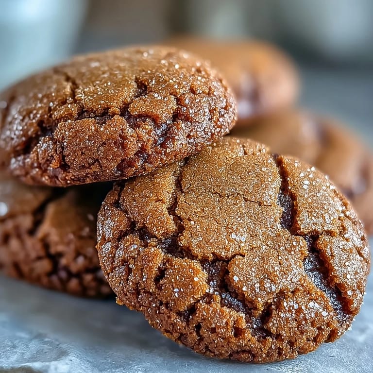 Four Hojicha and Brown Butter Cookies rest on a wire rack, their cracked tops revealing a deep, roasted brown hue from the hojicha tea.