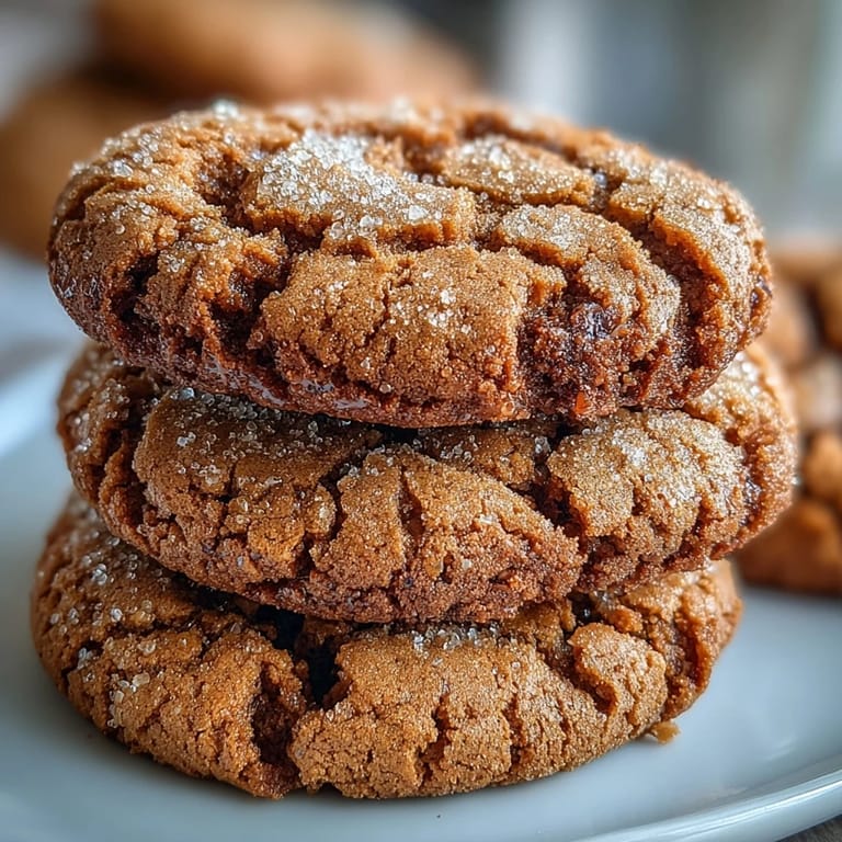 A small bowl of hojicha powder and a stick of butter sit beside freshly baked Hojicha and Brown Butter Cookies on a marble counter.
