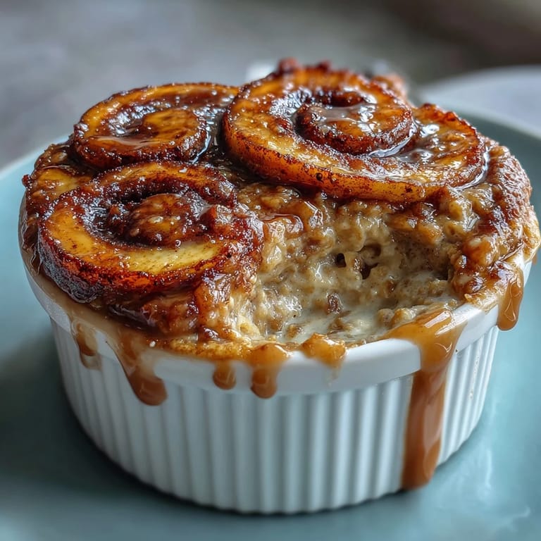A spoonful of fluffy Cinnamon Swirl Protein Banana Baked Oats revealing soft oats and a ribbon of sweet cinnamon filling.