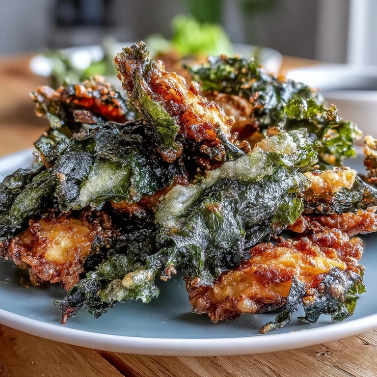 Golden-brown seaweed tempura featuring delicate nori, coated in airy tempura batter, and paired with a tangy soy-mirin dipping sauce.  