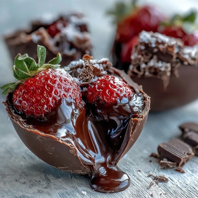 Preparation of the chocolate heart for a Valentine's surprise.