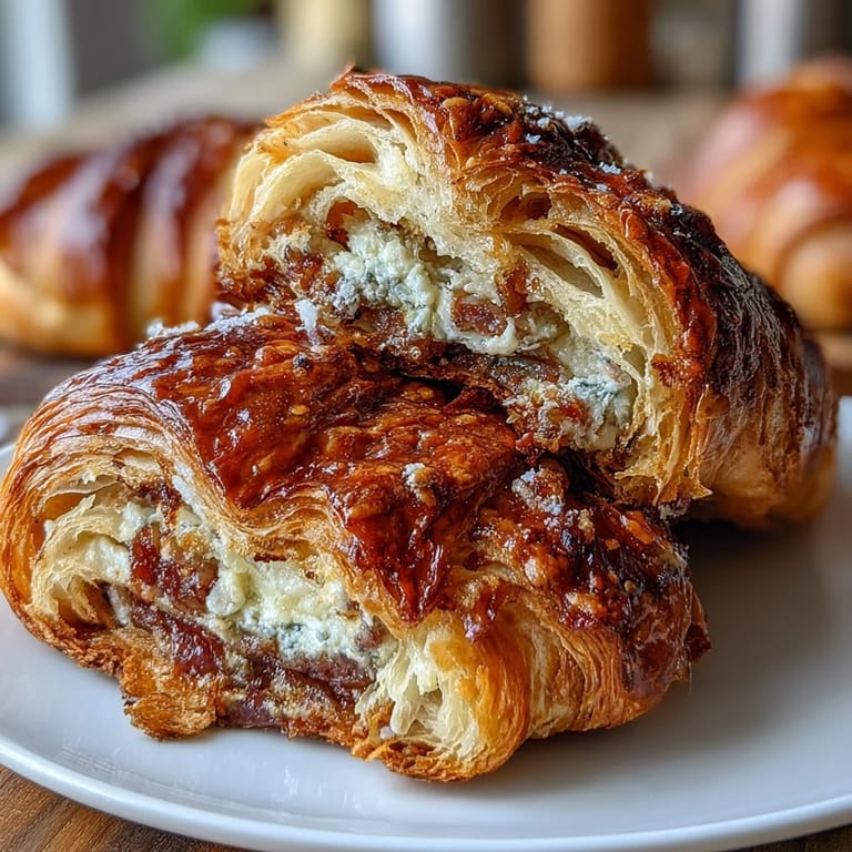 Buttery, tangy sourdough croissants with golden brown edges, ideal for pairing with coffee or jam.
