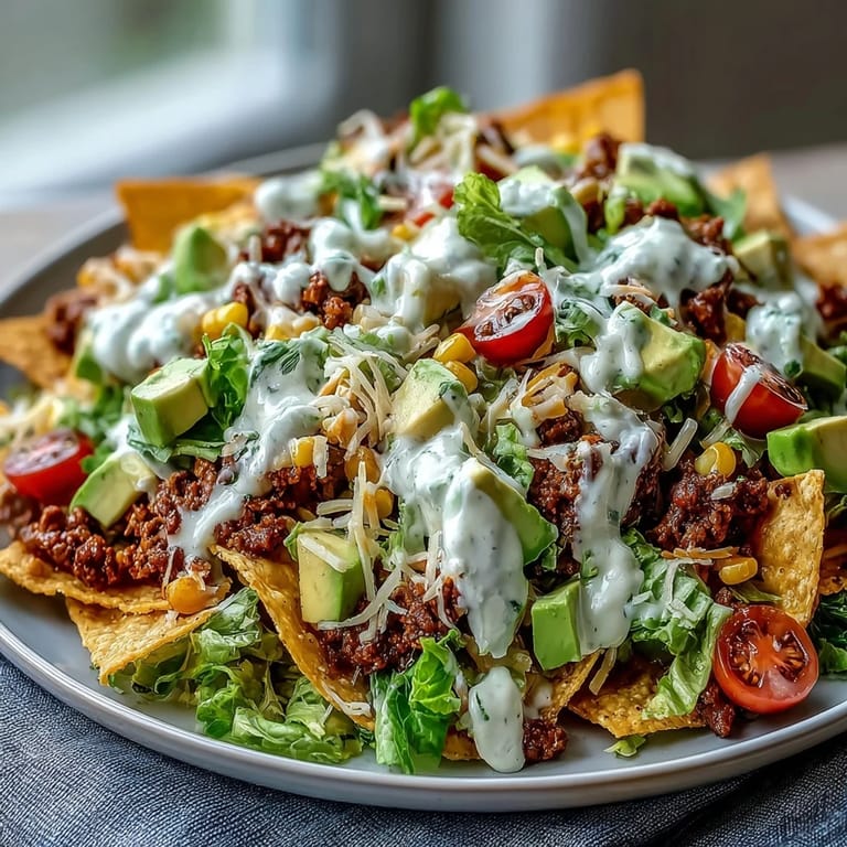 Wholesome taco salad bowls packed with lean ground turkey, black beans, and crisp romaine, topped with avocado and drizzled with homemade Greek yogurt ranch.