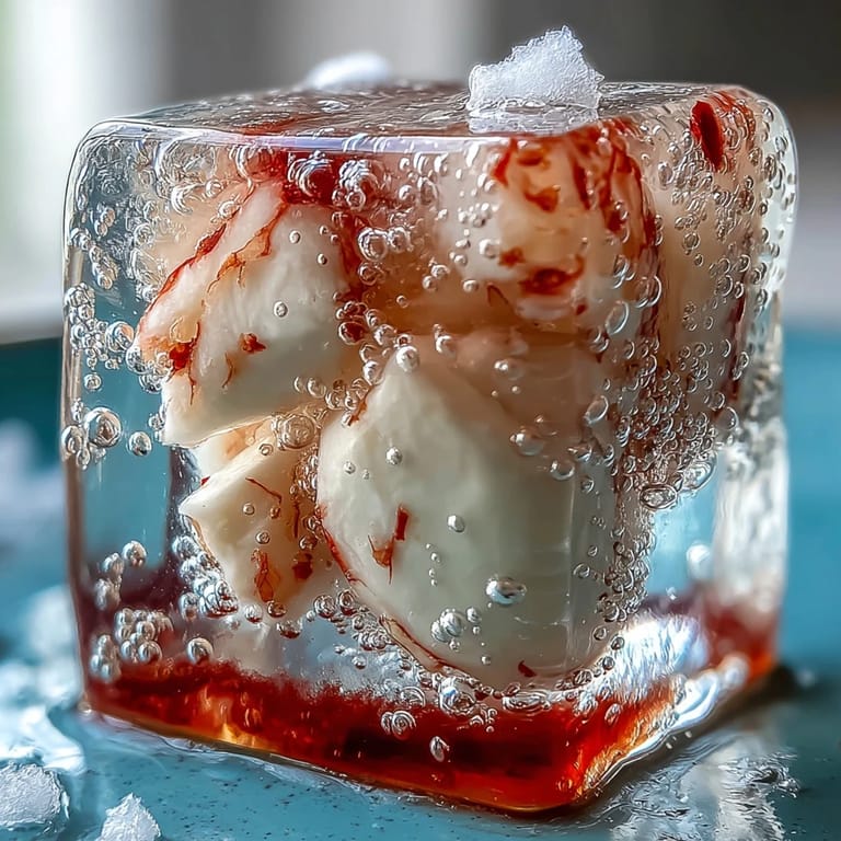 Vegan lychee agar jelly cubes floating in effervescent yuzu-infused sparkling water, creating a beautiful and refreshing Asian-inspired dessert perfect for entertaining.