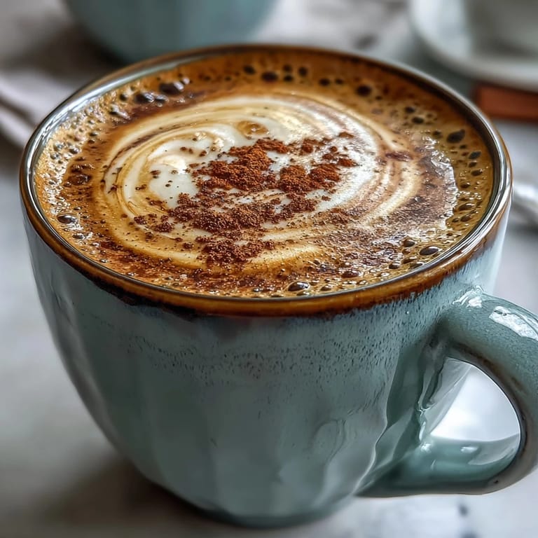 Sipping a healthy Adaptogens Latte, perfect morning or afternoon treat.