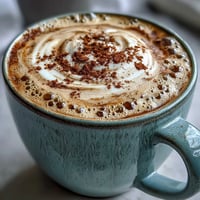 Uplifting Adaptogens Latte with ashwagandha and reishi, frothed and warming.